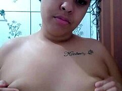 Depraved latina prostitute teases dripping juicy pussy in shower for cock