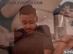 Sasha Pearl lustfully guides stepson Juan's dildo into her pussy before craving his real cock deep inside