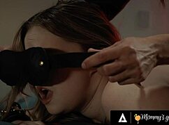 tied blindfolded codi vore submits to dominant milf penny barber