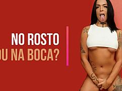 Vote now facial or mouth cumshot on athletic fitness babe Ana Dark's hot face!