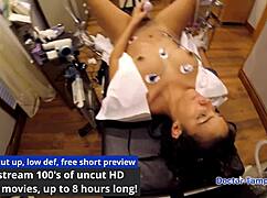 Dr Tampa's relaxed gyno exam makes rebel wyatt spread shaved pussy wide!