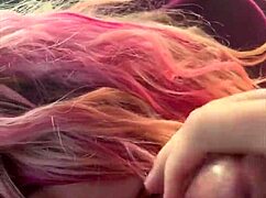 Pretty whore kneels in backseat sucking cock before cum in mouth load?