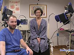 Dr Tampa's relaxed gyno exam makes rebel wyatt spread shaved pussy wide!