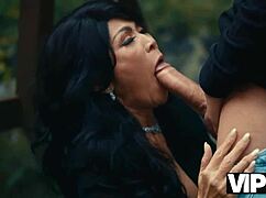 Mature neighbor stockings shaved pussy takes monster cock hardcore fun