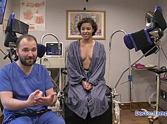 Dr Tampa's relaxed gyno exam makes rebel wyatt spread shaved pussy wide!