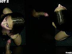 Blonde teen Serena swallows monster cock cumshots gloryhole pov blowjob cum glory