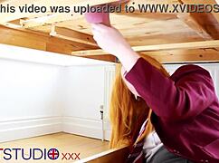 Victoria Greene Sucks Cock Drenched in Cum at Milking Table!