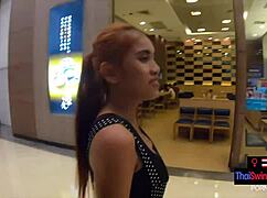 thai teen slurps her boyfriend's huge cock post-bowling 😜