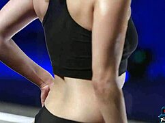 Three hot fitness teens twerk their big asses in steamy dance class session