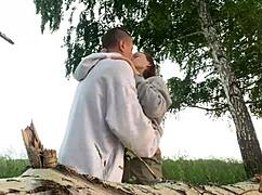 Best Friend Builds Bonfire While I Rail His Hot GF Forest