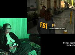 naked alan wake 2 playthrough got me so horny with my big tits out