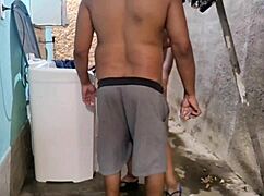 i can't resist... professora safada rips clothes and fucks her big ass milf pussy on student's huge cock cum covered