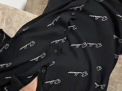 hey, this college babe stuffs lingerie pearls deep in her fat pussy