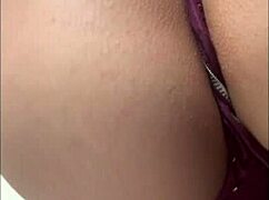 Latina amateur stuffs dildo deep while waiting for her hot mexican roommate