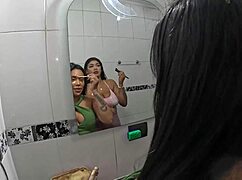 Behind scenes maju fagundes milena queiroz shower wet pussies big tits party