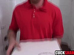 Cuck Hubby Freaks Watching Wife Pound Pizza Delivery Cock Raw!