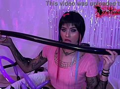 Emo latina teen plays around with huge balloons in her fetish fun session