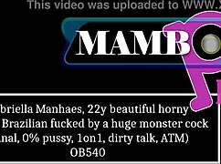 Gabriella Manhaes' Tight Ass Gaped by Huge Monster Cock Anal ATM Dirty Talk