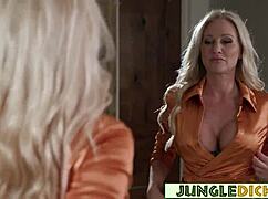 busty milf chats up her daughter's handsome black boyfriend seductively