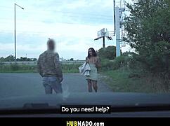 Aussie reality star hops in for a wild prague ride with big cock choking and squirting action