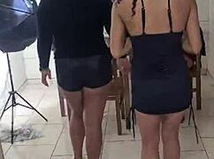 friends chatting but flashing tits soon turns into wild pussy pounding fun!