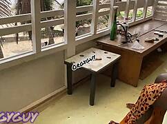 ebony wife, wanna see that pussy flash at the beach house?