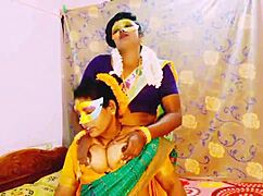 indian aunty daughter-in-law saree lesbian dirty talk romp