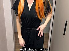 my friend's hot russian milf mom took my virginity with tight pussy riding and english subs