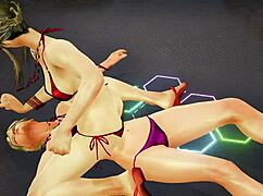 Nina crushed under mature Latina power! Feel the fight?