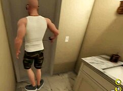frank patrick spies on bathroom sex at house party