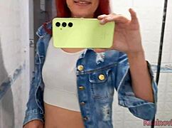 Horny wife flashes ass to driver they fuck publicly on street in car