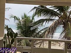 ebony wife, wanna see that pussy flash at the beach house?
