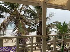 ebony wife, wanna see that pussy flash at the beach house?