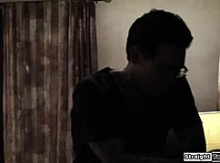 stalker tricks tall blonde into deepthroat blowjob and rough fuck