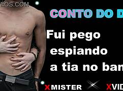 caught spying on aunt showering turns into erotic family tale?