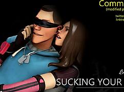 Sucking your throbbing dick while moaning dirty teases