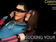 Sucking your throbbing dick while moaning dirty teases