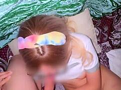 first time college student sucks off her math teacher like a lollipop after school then gives him her tight young pussy