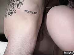 stalker tricks tall blonde into deepthroat blowjob and rough fuck