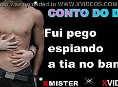 caught spying on aunt showering turns into erotic family tale?