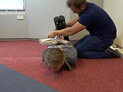 Violet Haze, teen real estate agent bound tight – ready for gagging deepthroat choking?