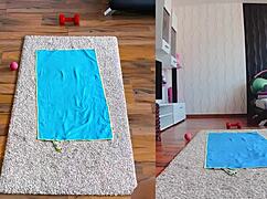 dare you watch my naughty milf ass spread yoga workout?