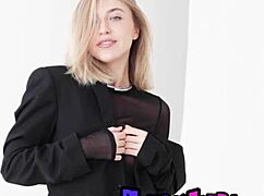 whoa polish blondie weronika wabia strips to show off her perfect big natural tits!