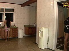 Boss Dives Face Into Maid's Wet Latina Pussy