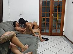 hubby hires stud to fuck me while he jerks off watching?