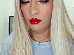 webcam transsexual crossdresser tries fresh outfit on live cam