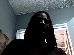 Chubby Ebony Milf's Massive Tits Bounce as Big Black Cock Stretches Her Pussy Wide