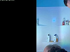 this homemade amateur ebony black shower time is awesome 🚿😍