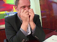 her lazy fat ass gets boss's big black cock as punishment at work from deepthroat to cumshot