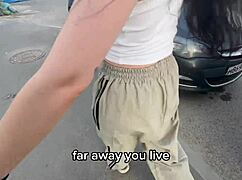 met this pierced tattooed girl at bus stop and tongue fucked her wet pussy right there